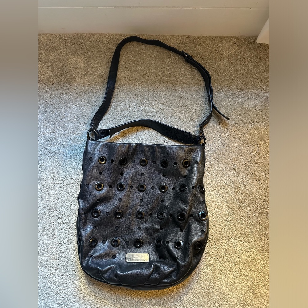Marc by Marc Jacobs Black Studded Hobo Bag